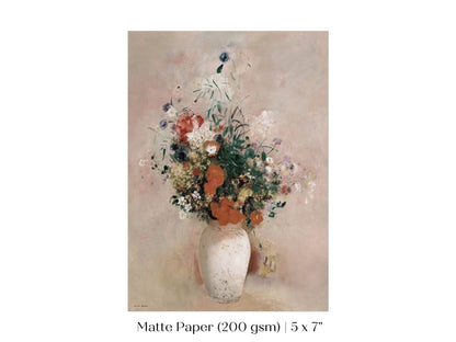 Still Life with a Vase of Flowers | P379 - Single Art Prints - Piccolo Fiore Prints