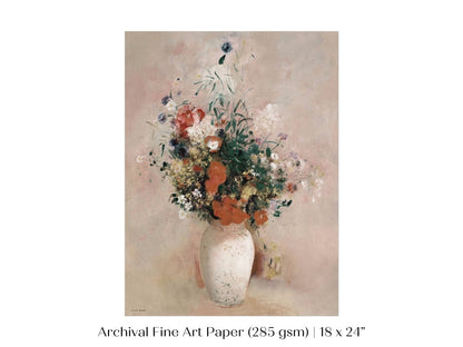 Still Life with a Vase of Flowers | P379 - Single Art Prints - Piccolo Fiore Prints