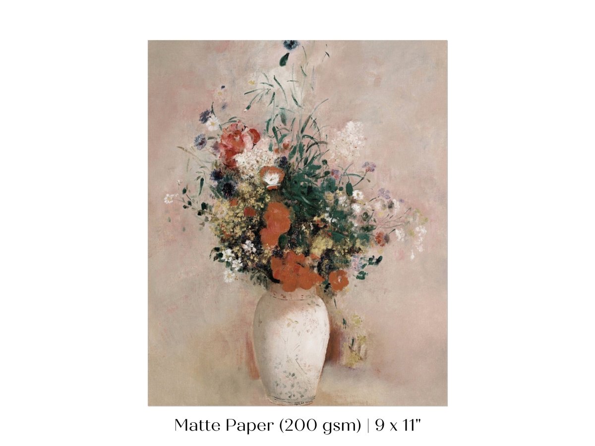 Still Life with a Vase of Flowers | P379 - Single Art Prints - Piccolo Fiore Prints