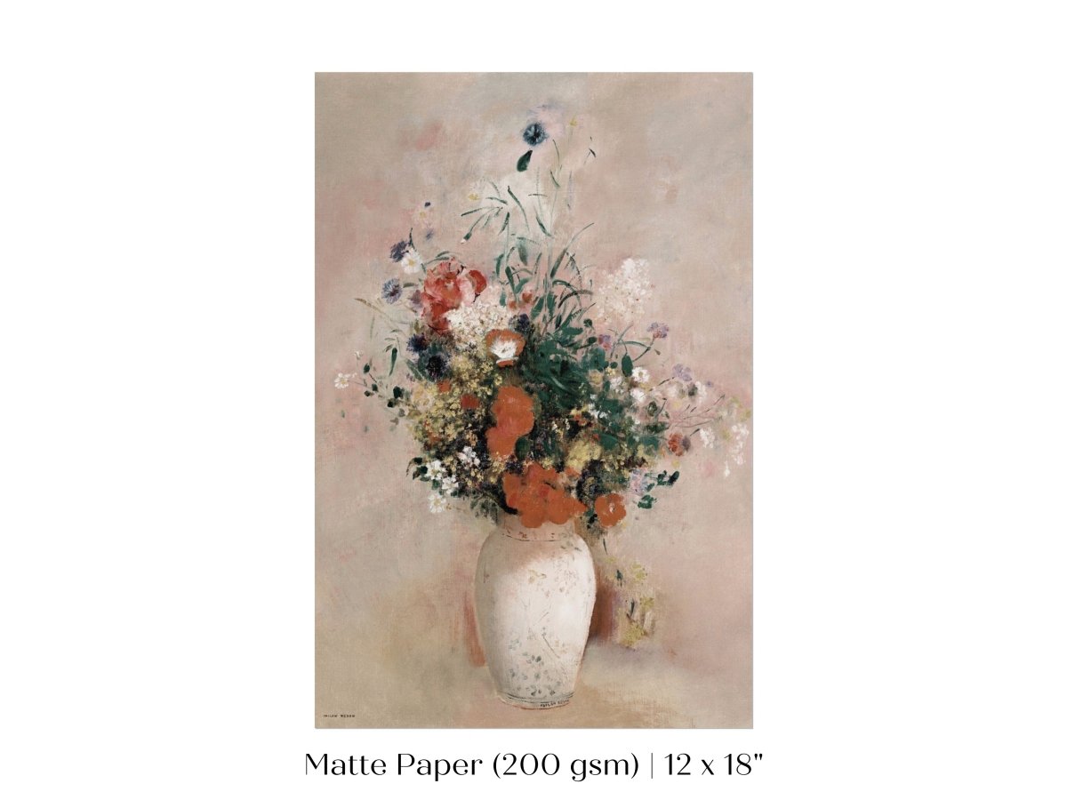 Still Life with a Vase of Flowers | P379 - Single Art Prints - Piccolo Fiore Prints