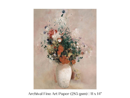 Still Life with a Vase of Flowers | P379 - Single Art Prints - Piccolo Fiore Prints