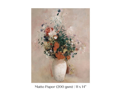Still Life with a Vase of Flowers | P379 - Single Art Prints - Piccolo Fiore Prints