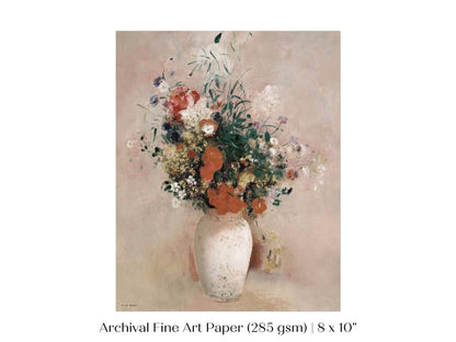 Still Life with a Vase of Flowers | P379 - Single Art Prints - Piccolo Fiore Prints