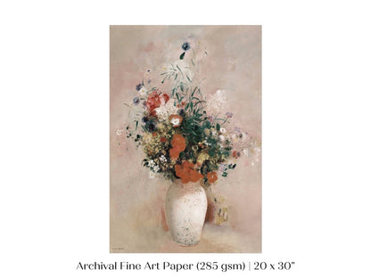 Still Life with a Vase of Flowers | P379 - Single Art Prints - Piccolo Fiore Prints