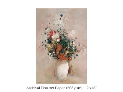 Still Life with a Vase of Flowers | P379 - Single Art Prints - Piccolo Fiore Prints