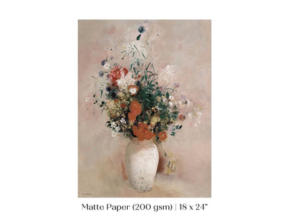 Still Life with a Vase of Flowers | P379 - Single Art Prints - Piccolo Fiore Prints