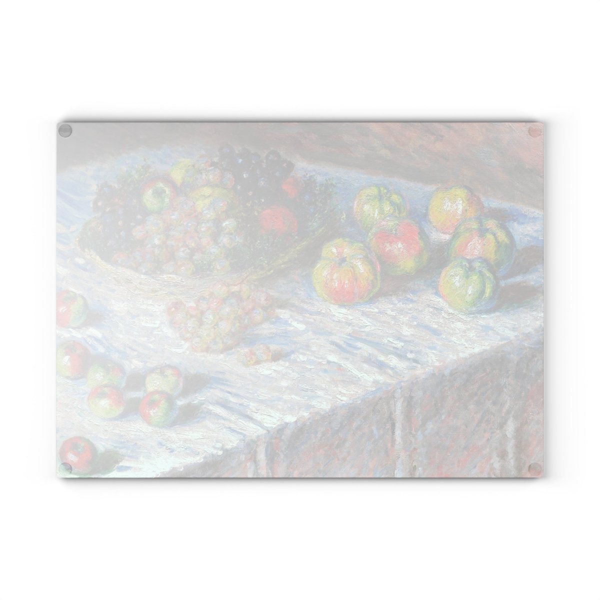 Still Life with Apples and Grapes | Glass Chopping Board - Glass Chopping Board - Piccolo Fiore Prints