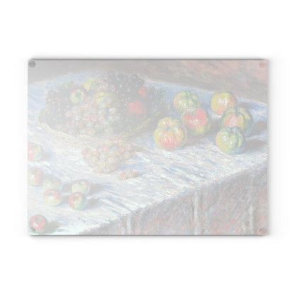 Still Life with Apples and Grapes | Glass Chopping Board - Glass Chopping Board - Piccolo Fiore Prints