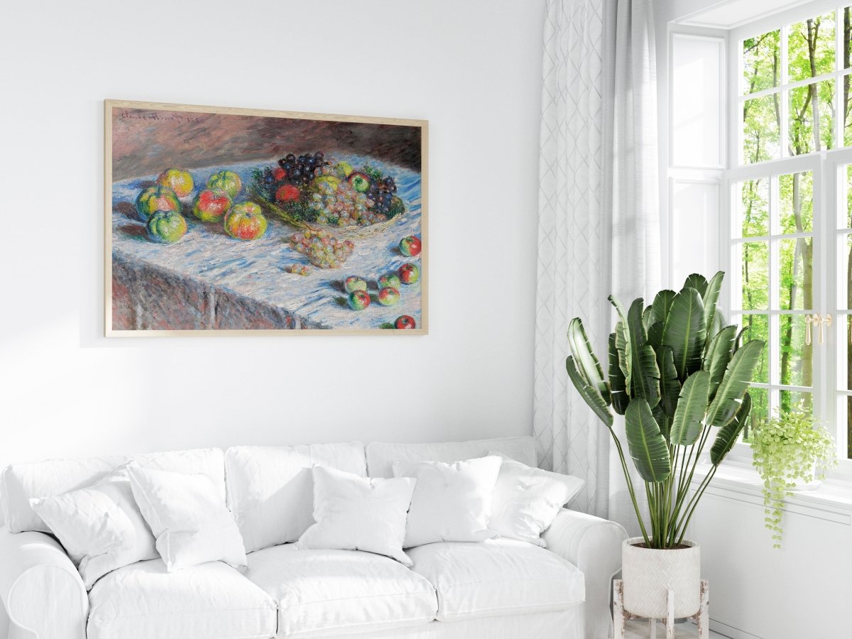 Still Life with Apples and Grapes | P44 - Single Art Prints - Piccolo Fiore Prints