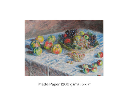 Still Life with Apples and Grapes | P44 - Single Art Prints - Piccolo Fiore Prints