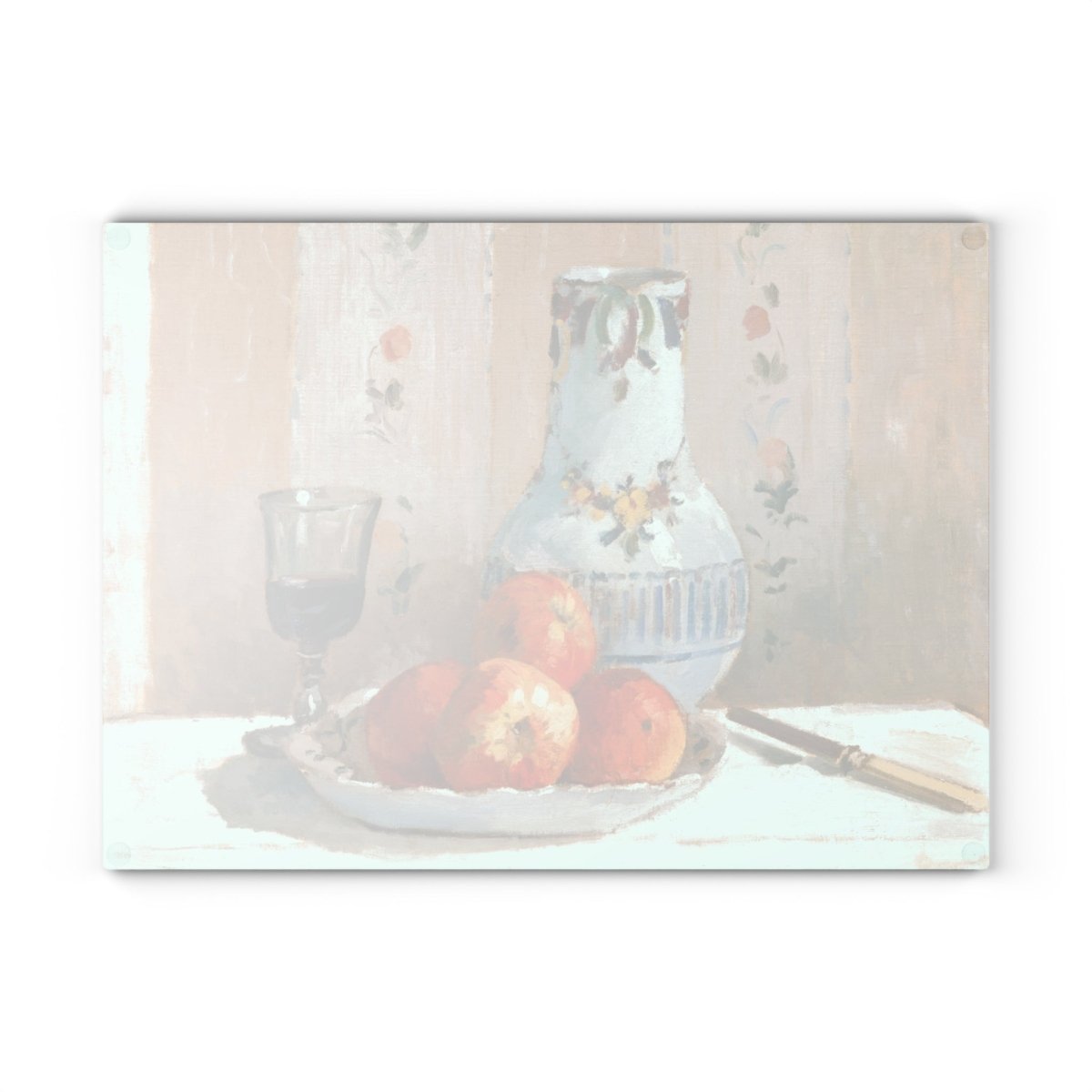 Still Life with Apples and Pitcher | Glass Chopping Board - Glass Chopping Board - Piccolo Fiore Prints