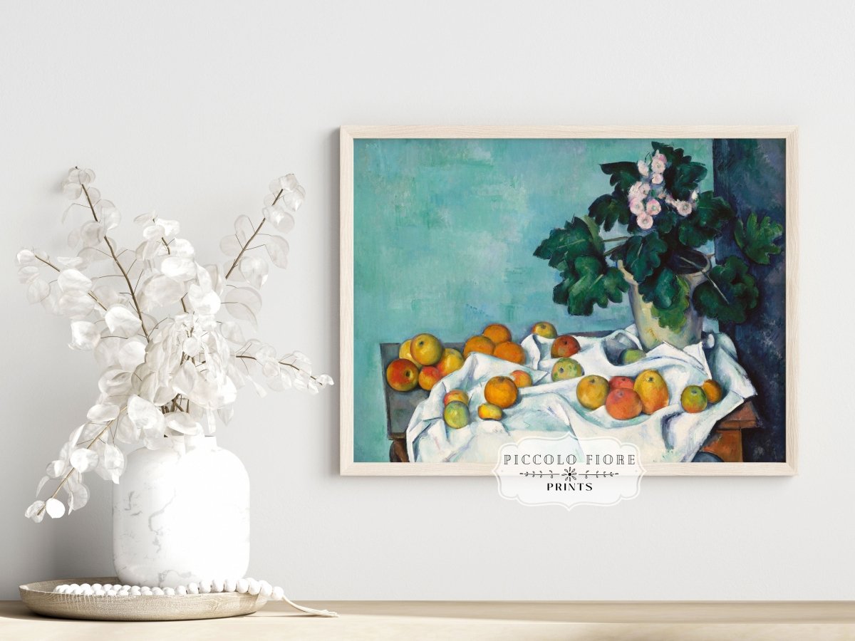 Still Life with Apples and Primroses | P301 - Single Art Prints - Piccolo Fiore Prints