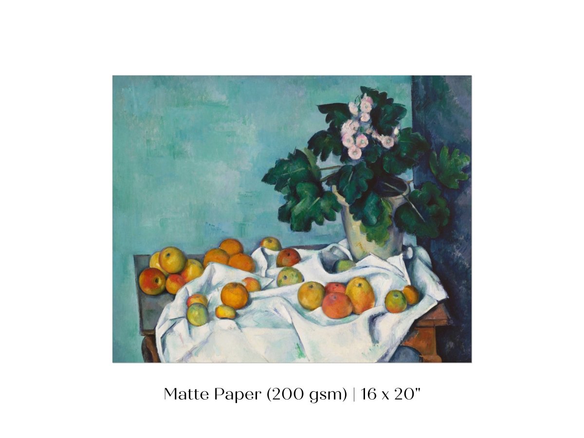 Still Life with Apples and Primroses | P301 - Single Art Prints - Piccolo Fiore Prints