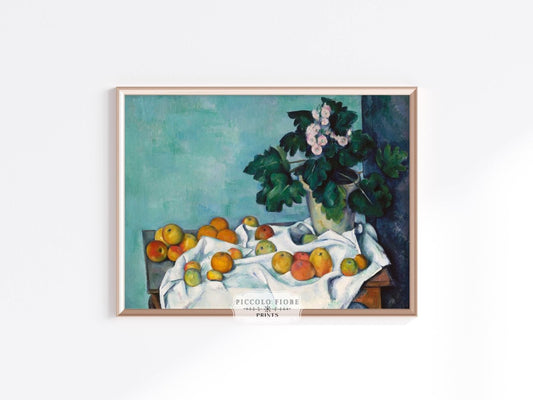 Still Life with Apples and Primroses | P301 - Single Art Prints - Piccolo Fiore Prints