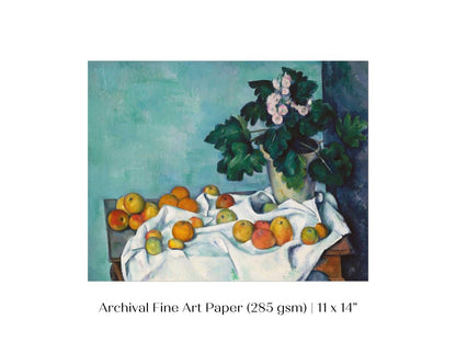 Still Life with Apples and Primroses | P301 - Single Art Prints - Piccolo Fiore Prints