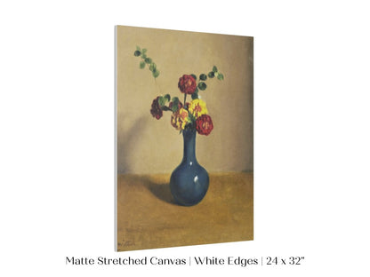Still Life with Blue Vase of Flowers | P315 - Single Art Prints - Piccolo Fiore Prints