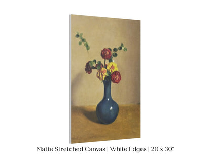 Still Life with Blue Vase of Flowers | P315 - Single Art Prints - Piccolo Fiore Prints