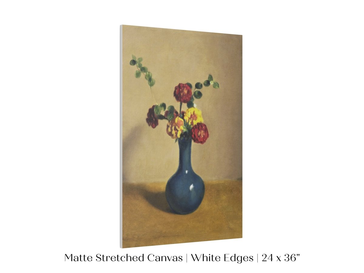 Still Life with Blue Vase of Flowers | P315 - Single Art Prints - Piccolo Fiore Prints