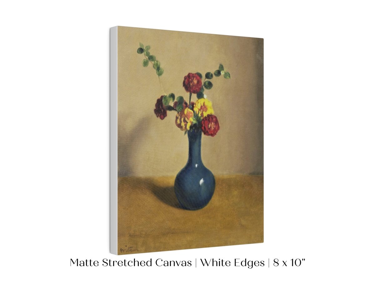 Still Life with Blue Vase of Flowers | P315 - Single Art Prints - Piccolo Fiore Prints