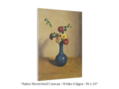 Still Life with Blue Vase of Flowers | P315 - Single Art Prints - Piccolo Fiore Prints