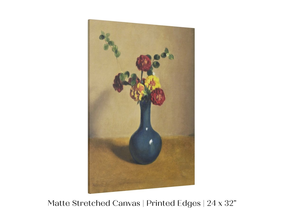 Still Life with Blue Vase of Flowers | P315 - Single Art Prints - Piccolo Fiore Prints