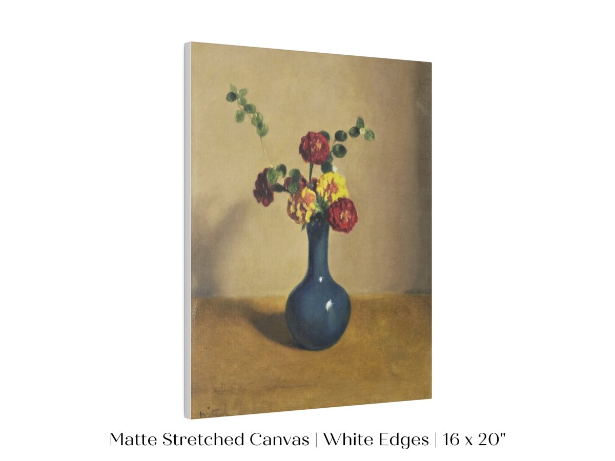 Still Life with Blue Vase of Flowers | P315 - Single Art Prints - Piccolo Fiore Prints