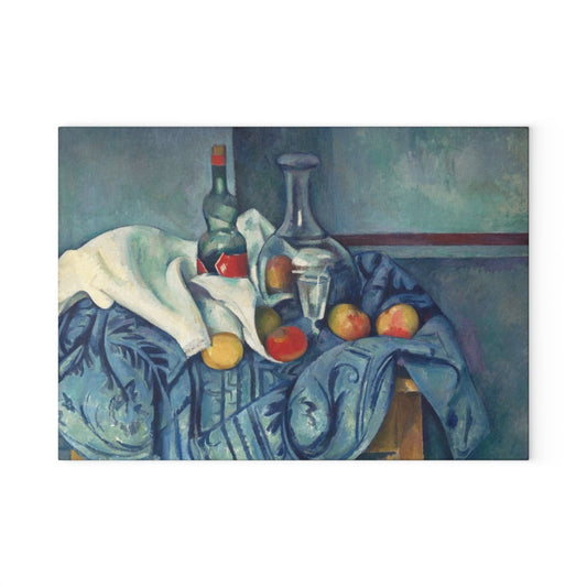 Still Life with Bottles and Apples | Glass Chopping Board - Glass Chopping Board - Piccolo Fiore Prints