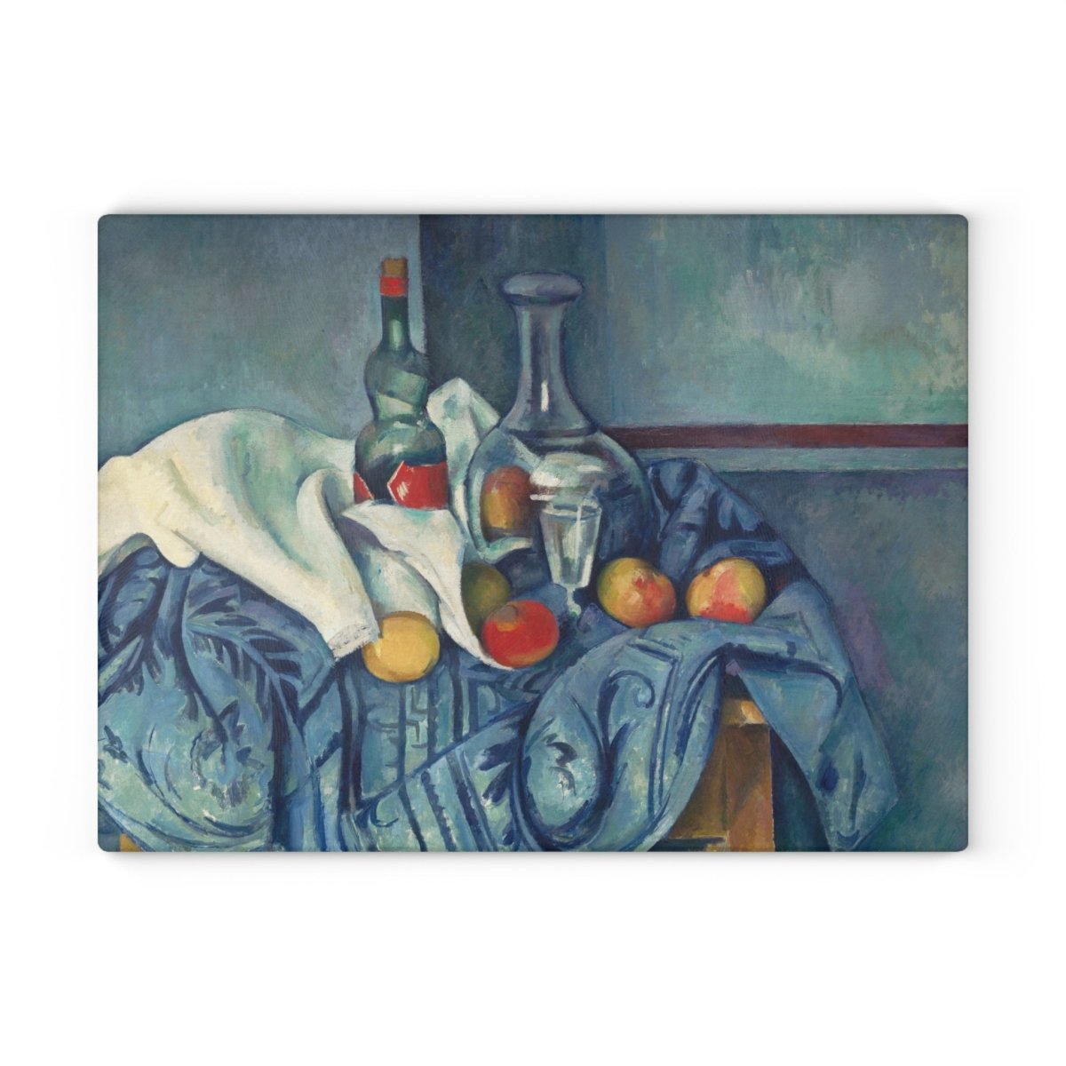 Still Life with Bottles and Apples | Glass Chopping Board - Glass Chopping Board - Piccolo Fiore Prints