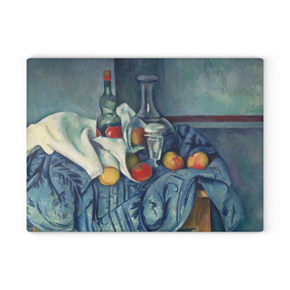 Still Life with Bottles and Apples | Glass Chopping Board - Glass Chopping Board - Piccolo Fiore Prints