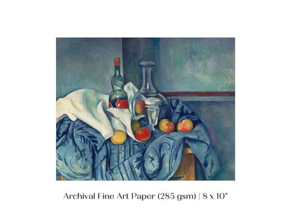 Still Life with Bottles and Apples | P313 - Single Art Prints - Piccolo Fiore Prints