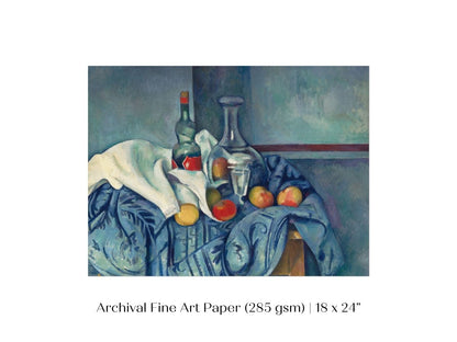 Still Life with Bottles and Apples | P313 - Single Art Prints - Piccolo Fiore Prints