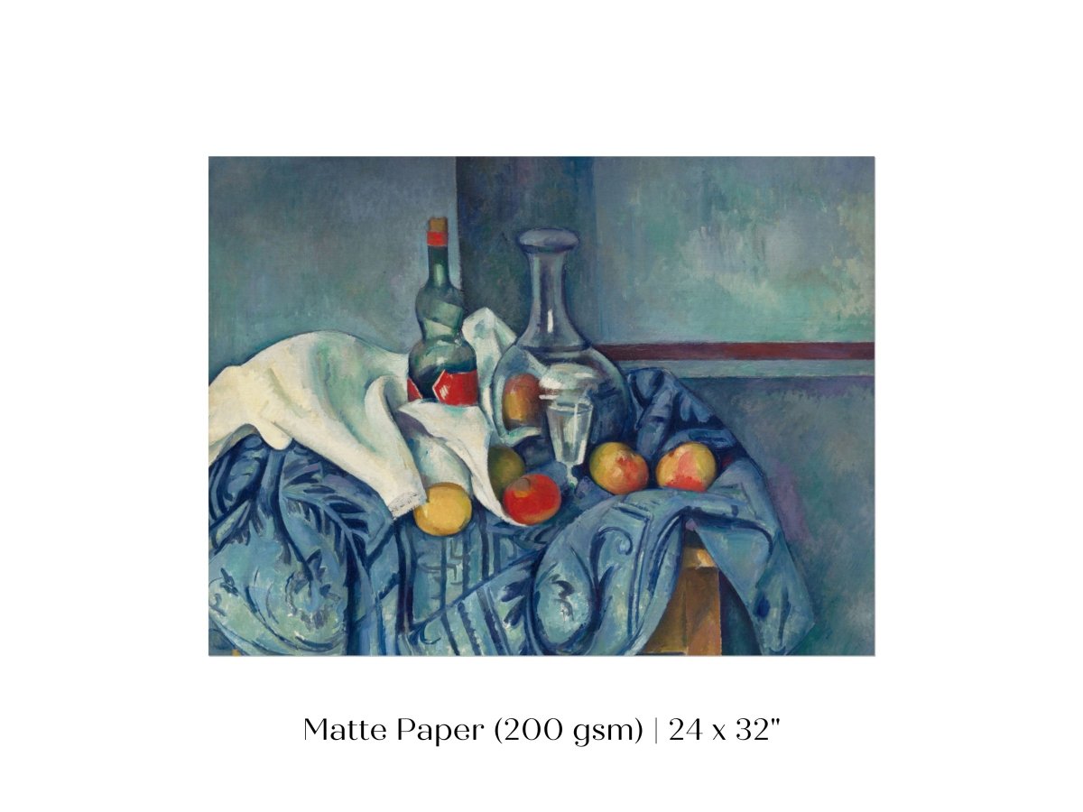 Still Life with Bottles and Apples | P313 - Single Art Prints - Piccolo Fiore Prints
