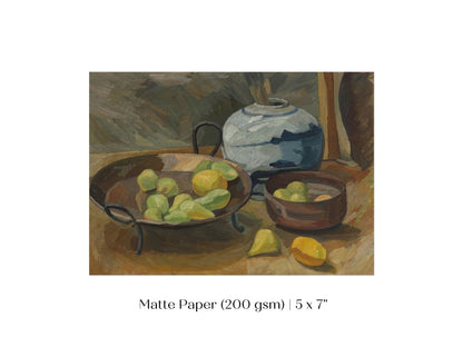 Still Life with Bowls of Fruit | P487 - Single Art Prints - Piccolo Fiore Prints