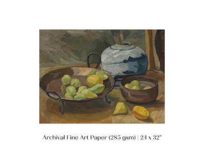 Still Life with Bowls of Fruit | P487 - Single Art Prints - Piccolo Fiore Prints
