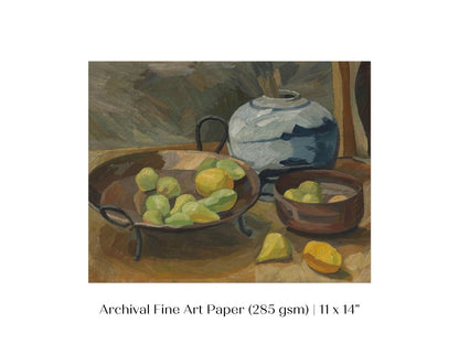 Still Life with Bowls of Fruit | P487 - Single Art Prints - Piccolo Fiore Prints