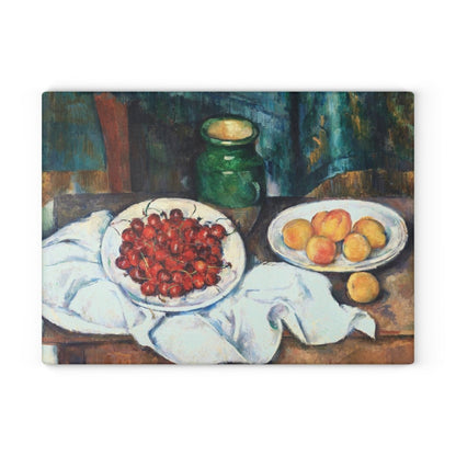 Still Life with Cherries | Glass Chopping Board - Glass Chopping Board - Piccolo Fiore Prints