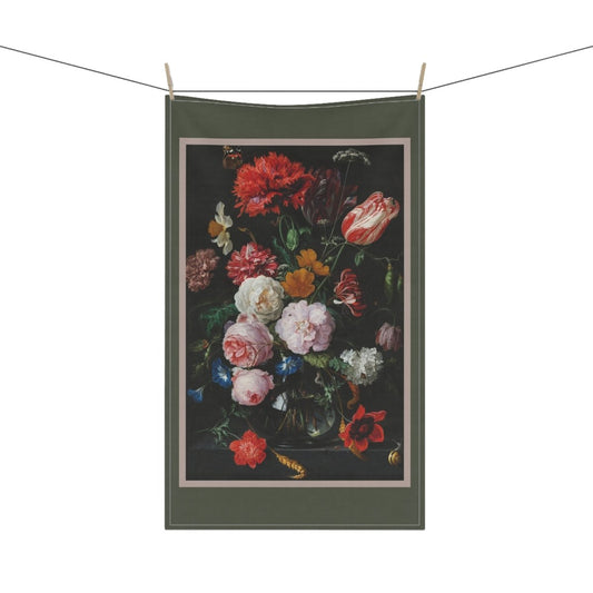 Still Life with Flowers in a Glass Vase | Tea Towel - Tea Towel - Piccolo Fiore Prints