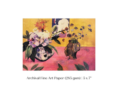 Still Life with Head - Shaped Vase and Japanese Woodcut | P325 - Single Art Prints - Piccolo Fiore Prints