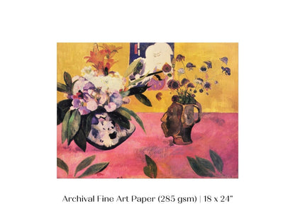 Still Life with Head - Shaped Vase and Japanese Woodcut | P325 - Single Art Prints - Piccolo Fiore Prints