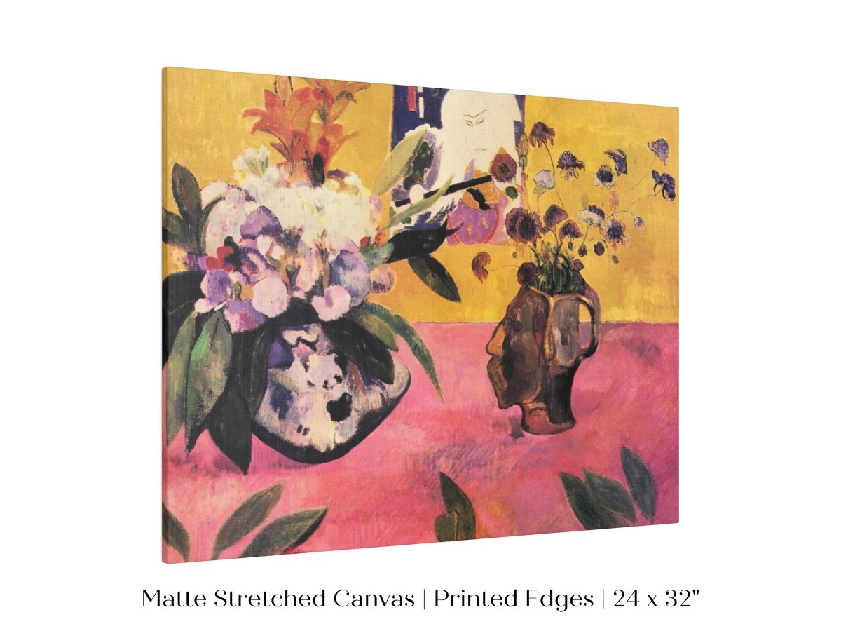 Still Life with Head - Shaped Vase and Japanese Woodcut | P325 - Single Art Prints - Piccolo Fiore Prints