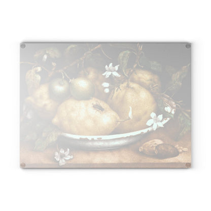 Still Life with Lemons and Limes | Glass Chopping Board - Glass Chopping Board - Piccolo Fiore Prints