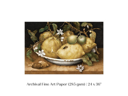 Still Life with Lemons and Limes | P400 - Single Art Prints - Piccolo Fiore Prints