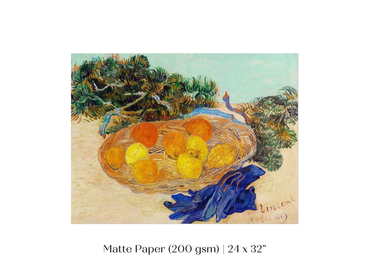 Still Life with Oranges and Lemons | P105 - Single Art Prints - Piccolo Fiore Prints