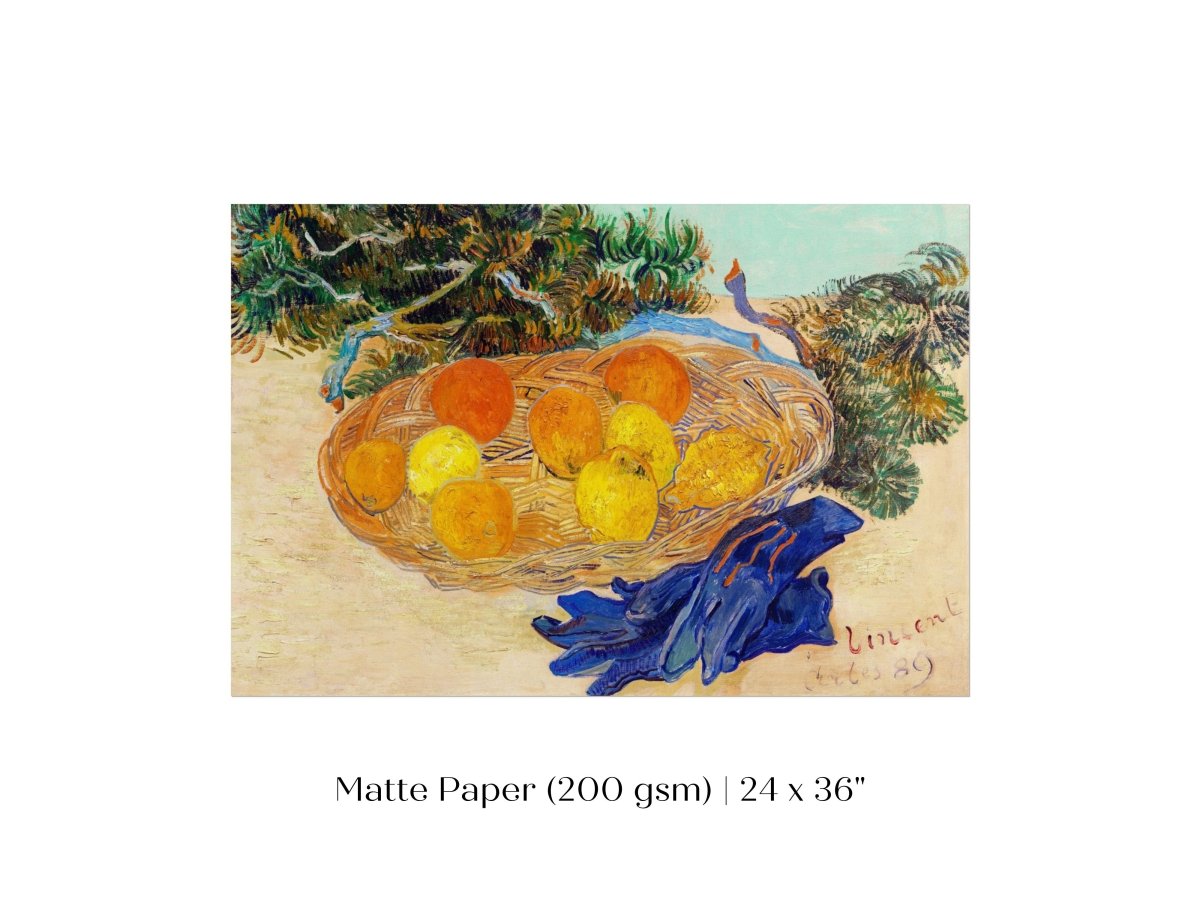 Still Life with Oranges and Lemons | P105 - Single Art Prints - Piccolo Fiore Prints
