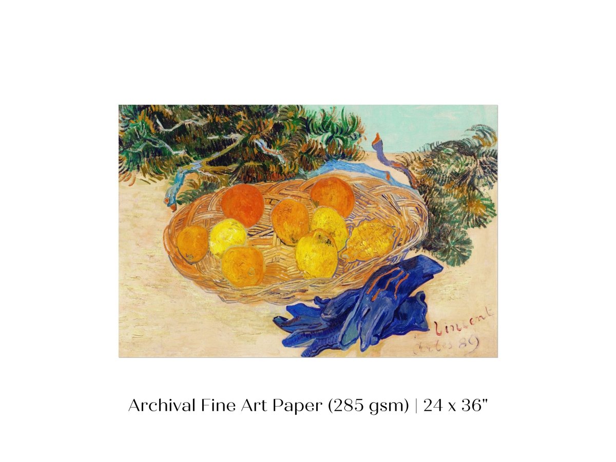 Still Life with Oranges and Lemons | P105 - Single Art Prints - Piccolo Fiore Prints