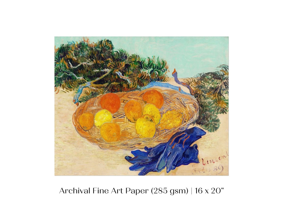 Still Life with Oranges and Lemons | P105 - Single Art Prints - Piccolo Fiore Prints