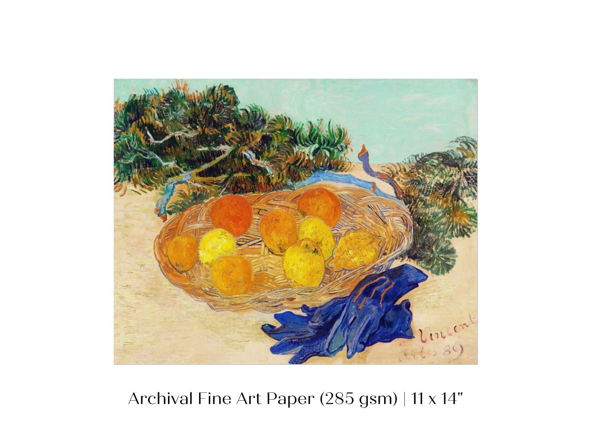 Still Life with Oranges and Lemons | P105 - Single Art Prints - Piccolo Fiore Prints