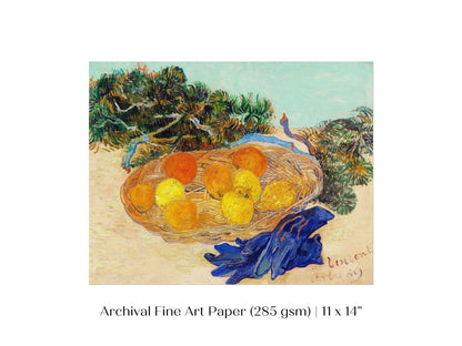 Still Life with Oranges and Lemons | P105 - Single Art Prints - Piccolo Fiore Prints