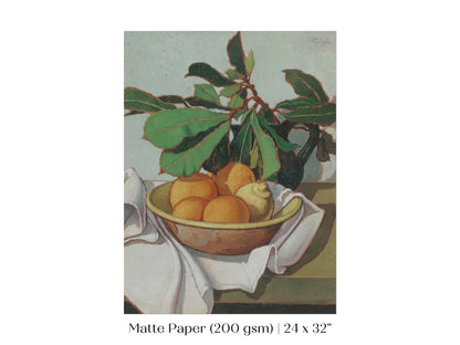 Still Life with Oranges and Lemons | P417 - Single Art Prints - Piccolo Fiore Prints