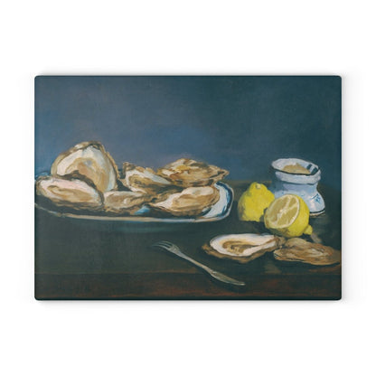 Still Life with Oysters and Lemons | Glass Chopping Board - Glass Chopping Board - Piccolo Fiore Prints